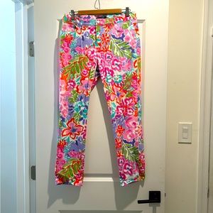 Lauren by Ralph Lauren Colorful Floral Pants